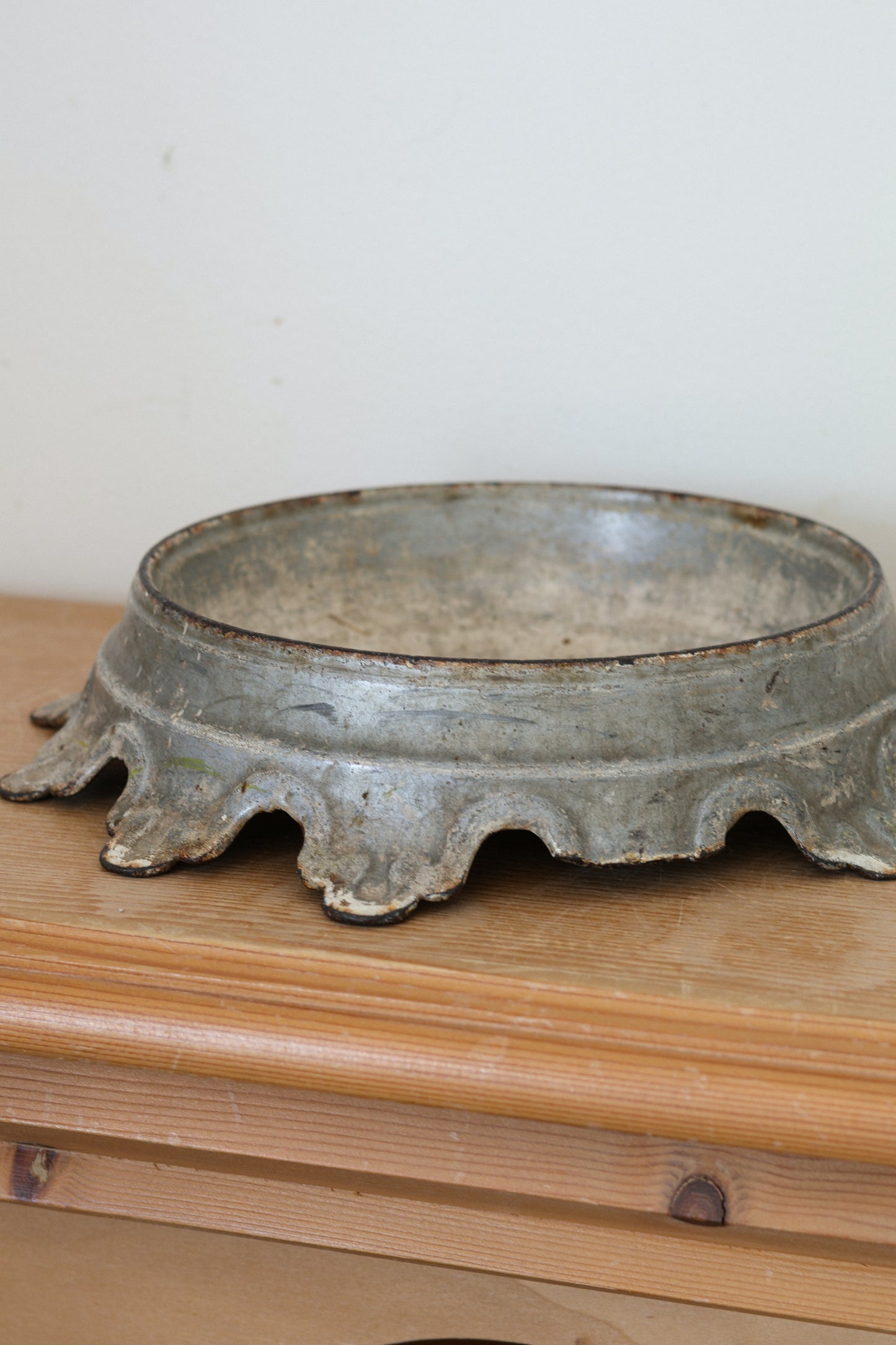 Antique French Cast Iron Spittoon / Crachoir