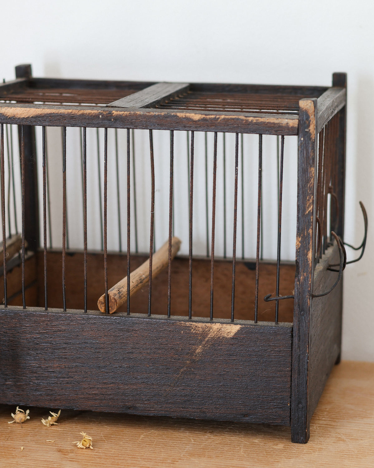 Vintage French Wooden Birdcage