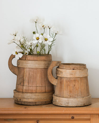 Antique Primitive Handcrafted Folk Art Jugs