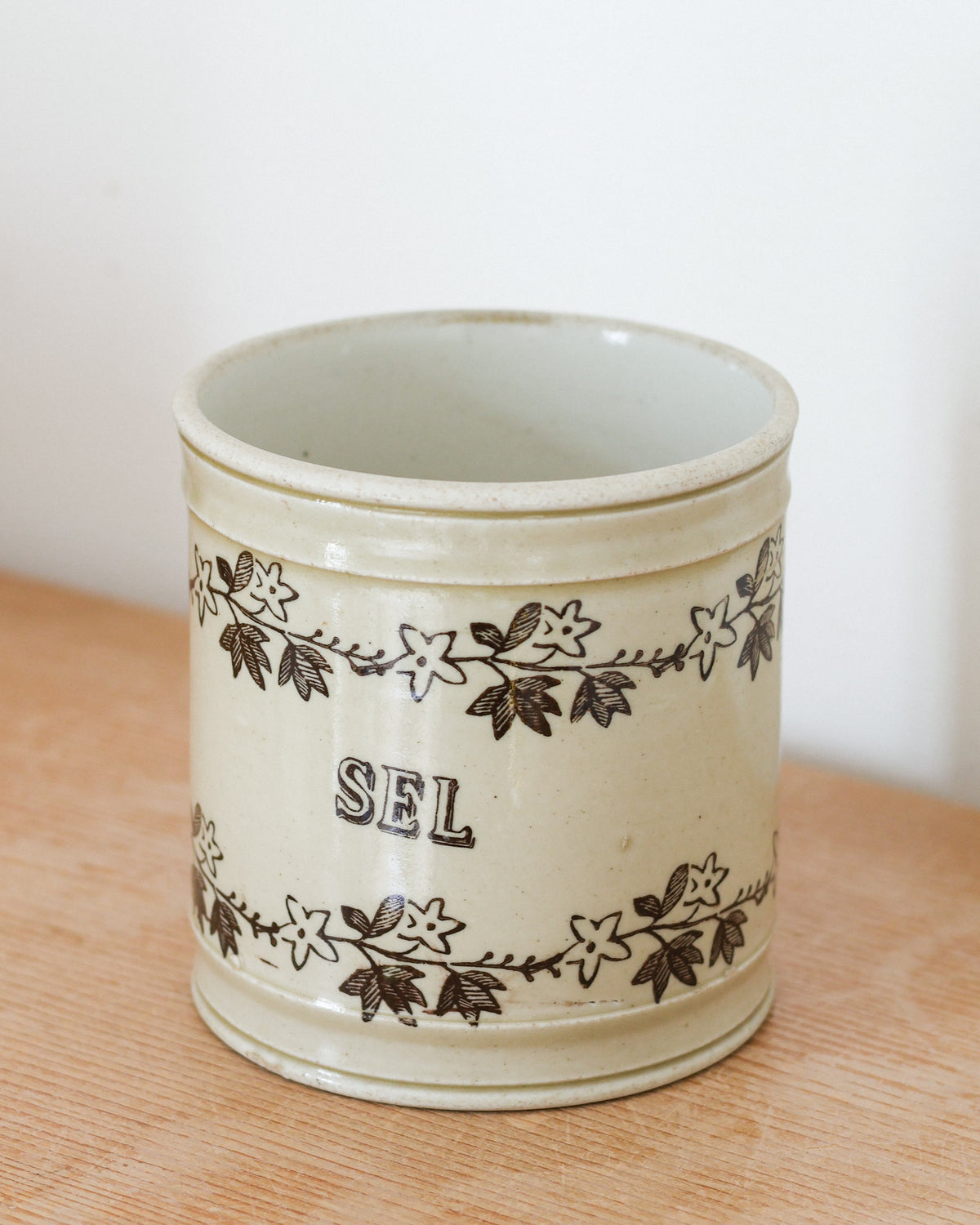 Antique French Saint-Uze Pottery | Butter Bell, SEL Salt Pot & Floral Pitchers