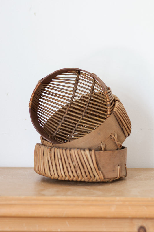 Antique French Bentwood Cheese Strainer