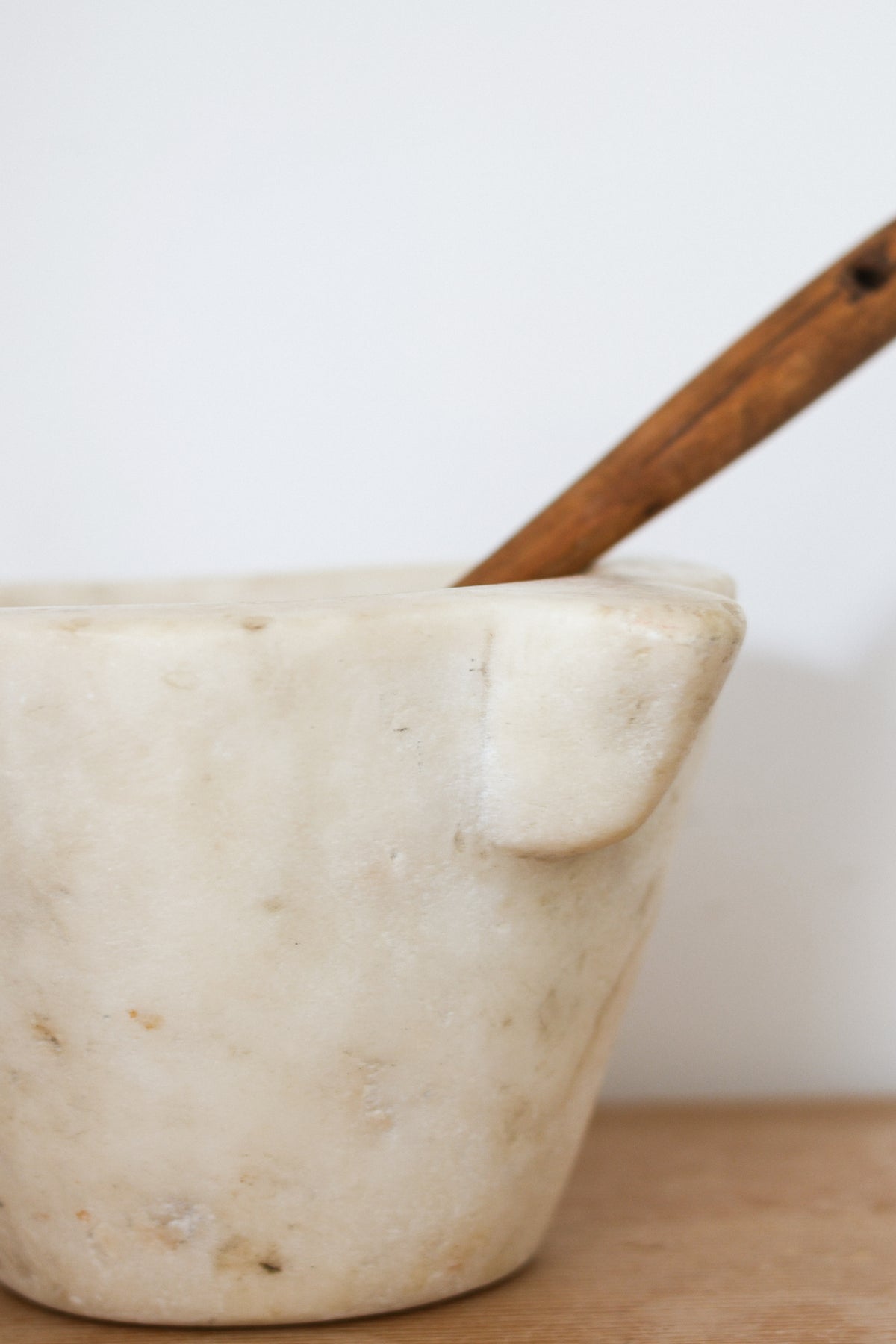 Antique French Marble Mortar with Masher
