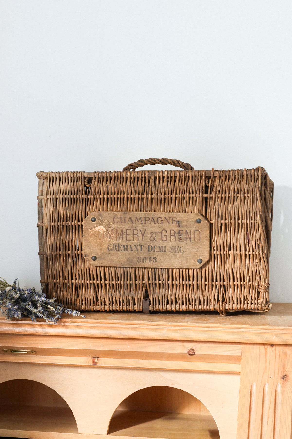 Vintage French Pommery & Greno Champagne Basket