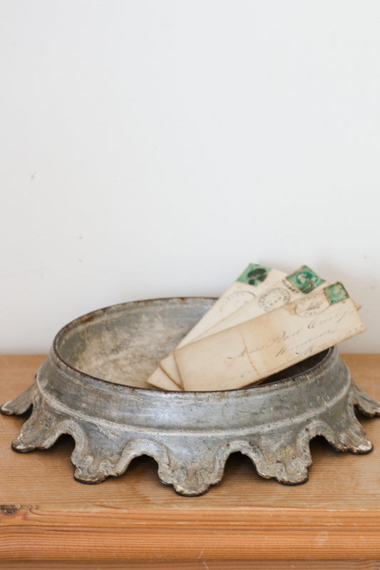 Antique French Cast Iron Spittoon / Crachoir