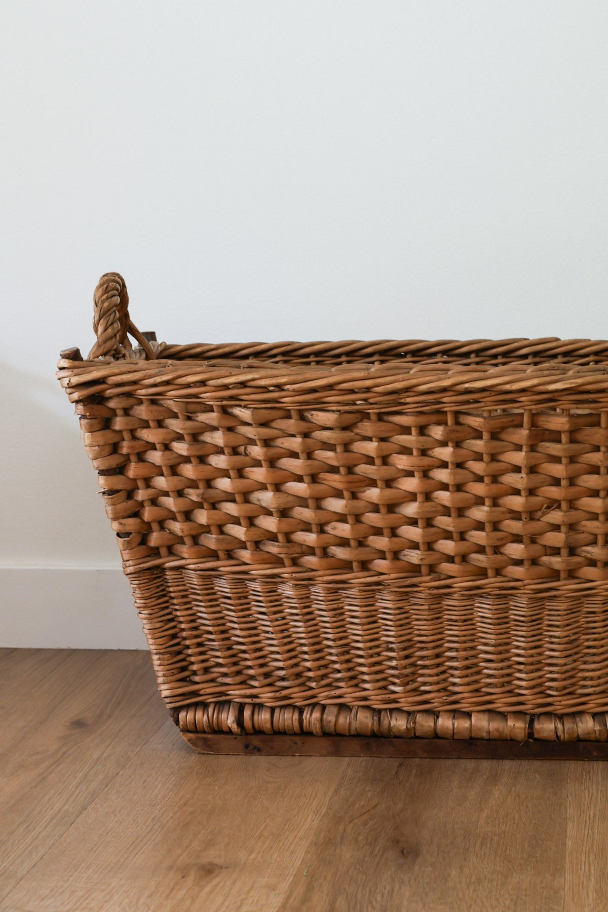 Antique German Woven Laundry Basket