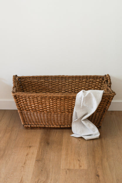 Antique German Woven Laundry Basket